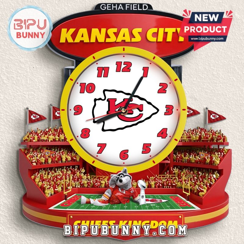 Kansas City Chiefs 3D Stadium Visual Effect Decorative Wall Clock