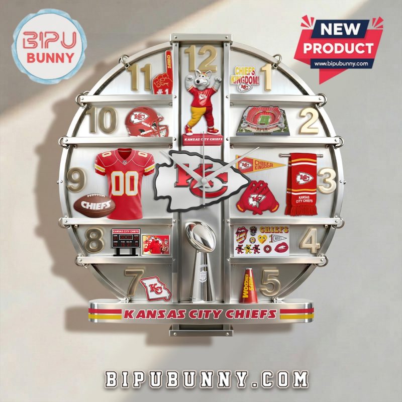 Kansas City Chiefs 3D Visual Effect Home Decor Wall Clock