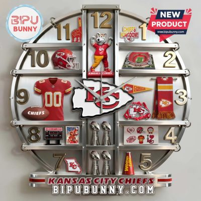 Kansas City Chiefs 3D Visual Effect Novelty Wall Clock