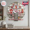 Kansas City Chiefs themed wall clock with team memorabilia displays.!