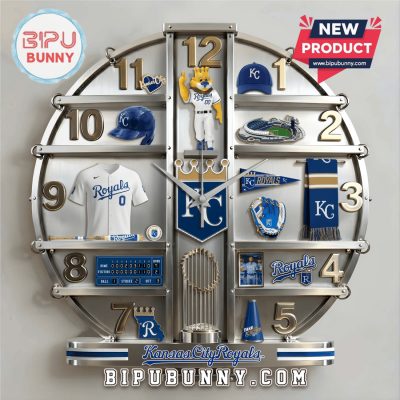 Kansas City Royals 3D Visual Effect Home Decor Wall Clock