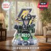 Gene Simmons from KISS acrylic stand features his drum set and face paint with a neon green background.!