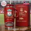 Liverpool Football Club 134th Anniversary 1892-2026 design on a red tumbler with handle and straw, plus matching box.!