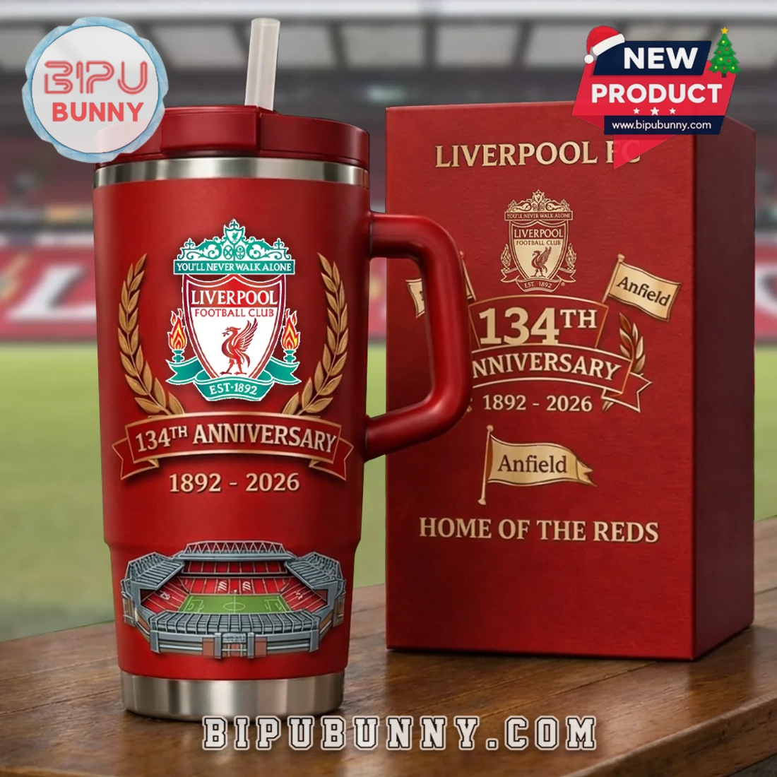 Liverpool FC Stadium 134th Anniversary Insulated Tumbler Liverpool FC Stadium 134th Anniversary Insulated Tumbler
