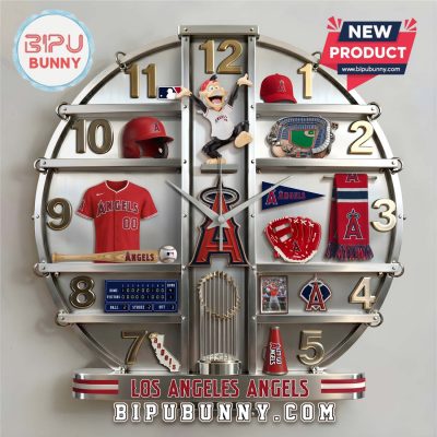 Los Angeles Angels 3D Visual Effect Home Decor Wall Clock
