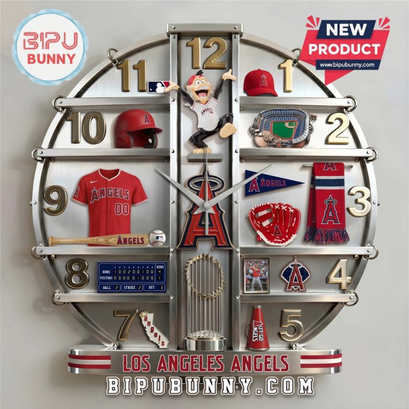 Los Angeles Angels 3D Visual Effect Home Decor Wall Clock