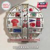 Los Angeles Angels memorabilia clock featuring baseball themed items, numbers and team logo!