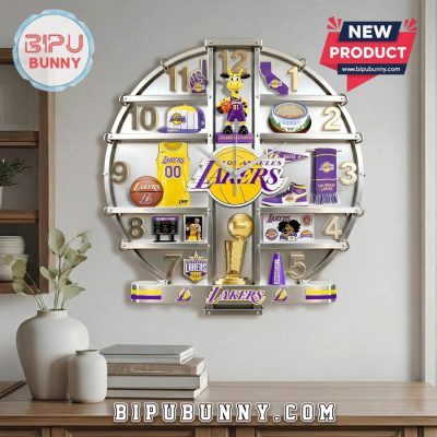 Los Angeles Lakers 3D Visual Effect Home Decor Acrylic Wall Clock