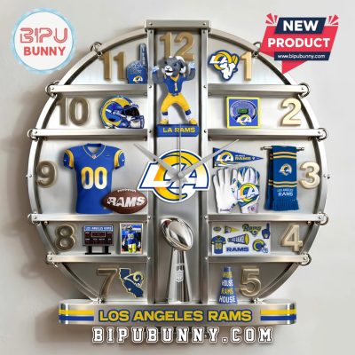 Los Angeles Rams 3D Visual Effect Decorative Wall Clock
