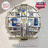 Los Angeles Rams themed wall clock featuring team memorabilia on each hour marker.!