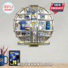 Los Angeles Rams themed wall clock with team memorabilia replacing numbers.!