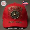 Red hat with Mercedes 100th Anniversary design, featuring the years 1926-2026.!