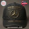 Black baseball cap with 'MERCEDES 100th ANNIVERSARY' text, logo, and '1926-2026'.!