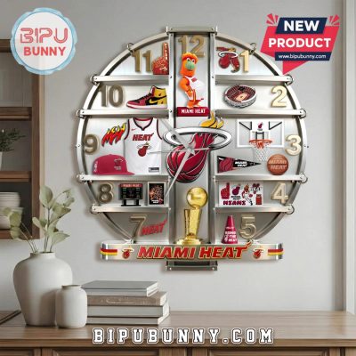 Miami Heat 3D Visual Effect Fan Theme Wall Clock