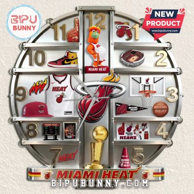 Miami Heat 3D Visual Effect Fan Theme Wall Clock