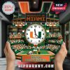 Miami Hurricanes football stadium themed clock with Sebastian the Ibis mascot.!