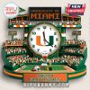 University of Miami Hurricanes themed wall clock features the stadium and mascot.!