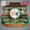 University of Miami wall clock in stadium design with Sebastian the Ibis mascot.!