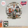 Miami Hurricanes themed wall clock featuring team colors, logo, and miniature memorabilia on each hour mark!