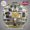 Michigan Wolverines themed novelty wall clock featuring team memorabilia.!