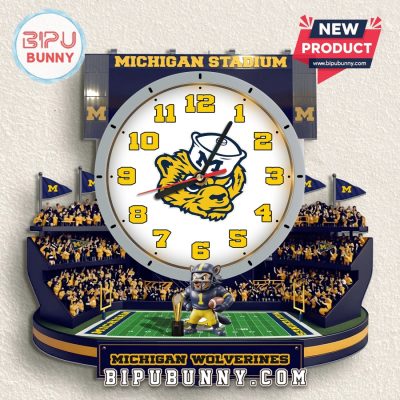 Michigan Wolverines 3D Stadium Visual Effect Decorative Wall Clock