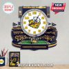 Michigan Wolverines Stadium wall clock. Features the team logo, stadium, and mascot.!