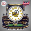 Michigan Wolverines Stadium wall clock featuring the team's logo and colors.!