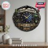 Customizable 'Midnight Hammer' clock featuring an airplane, military-themed gauges, bullets, and a nameplate for personalization.!