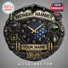Midnight Hammer clock design with aircraft, radar, bullets, and customizable nameplate.!