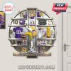 Minnesota Vikings themed wall clock featuring team memorabilia as hour markers.!