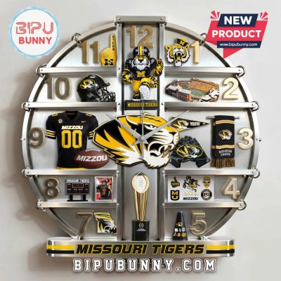 Missouri Tigers 3D Effect Decorative Wall Clock