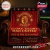 MU FC Glory Match Day 3D Fleece Blanket featuring Manchester United logo and celebratory stadium design.