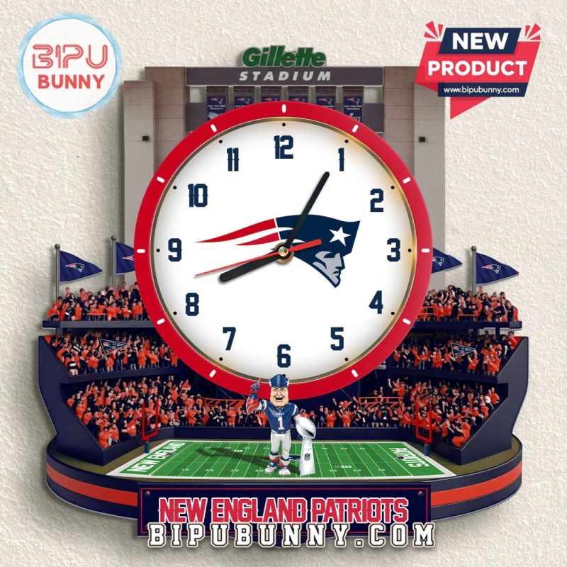New England Patriots 3D Stadium Visual Effect Decorative Wall Clock