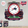 New England Patriots stadium wall clock with a football field design.!