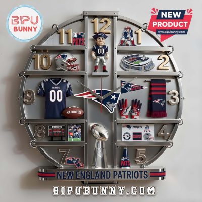 New England Patriots 3D Visual Decorative Wall Clock