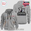 Gray hoodie with '7X Super Bowl Champions' and Patriots logos, plus Super Bowl emblems!