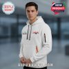 White hoodie with Super Bowl LIII logo and the New England Patriots 'Champions' logo.!