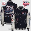 New England Patriots Super Bowl 7x Champions Varsity Jacket design featuring team logos and colors.!