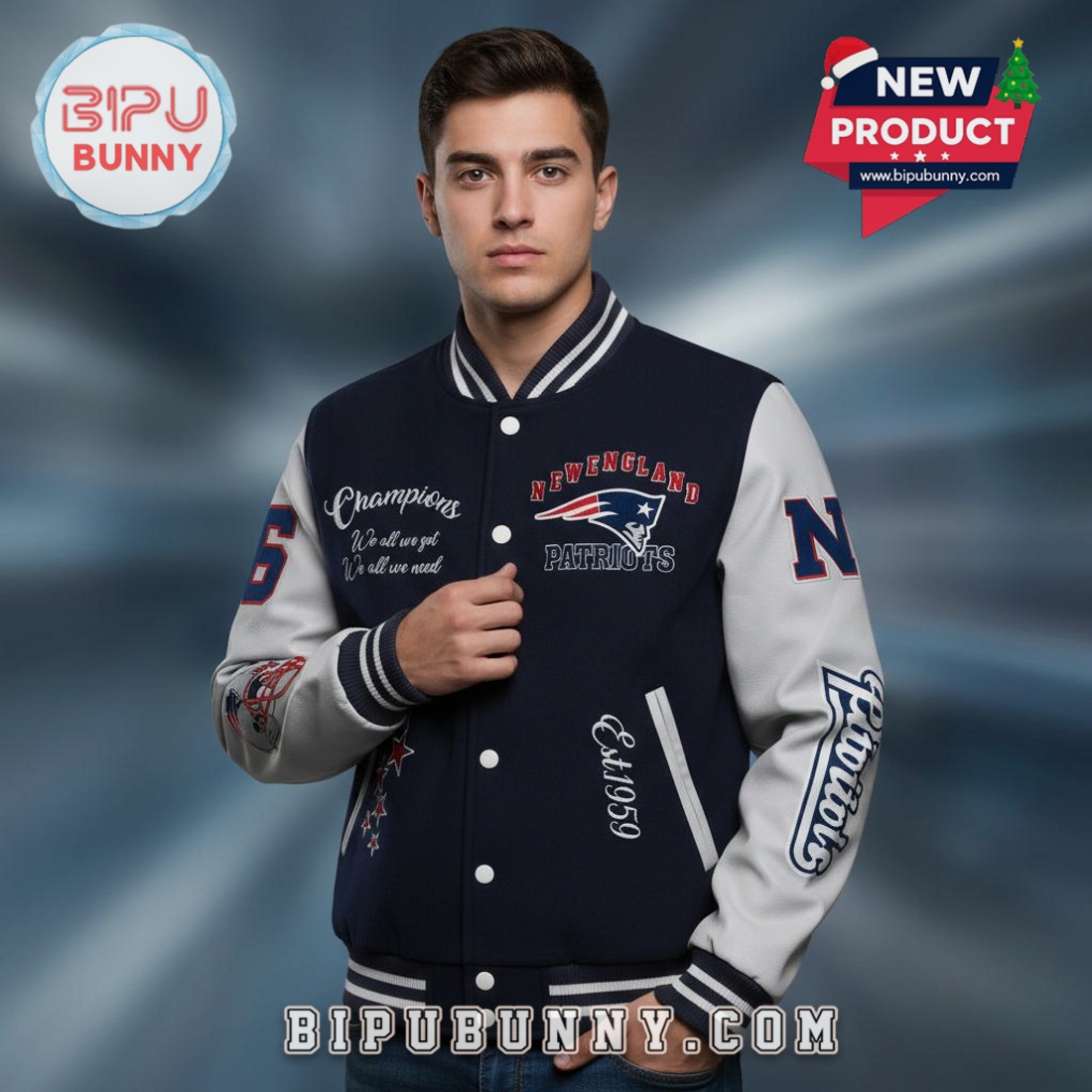 New England Patriots Champions Edition Varsity Jacket New England Patriots Champions Edition Varsity Jacket