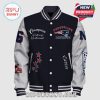 New England Patriots themed varsity jacket. Features team logos, Established in 1959 text, and 'Champions' text.!