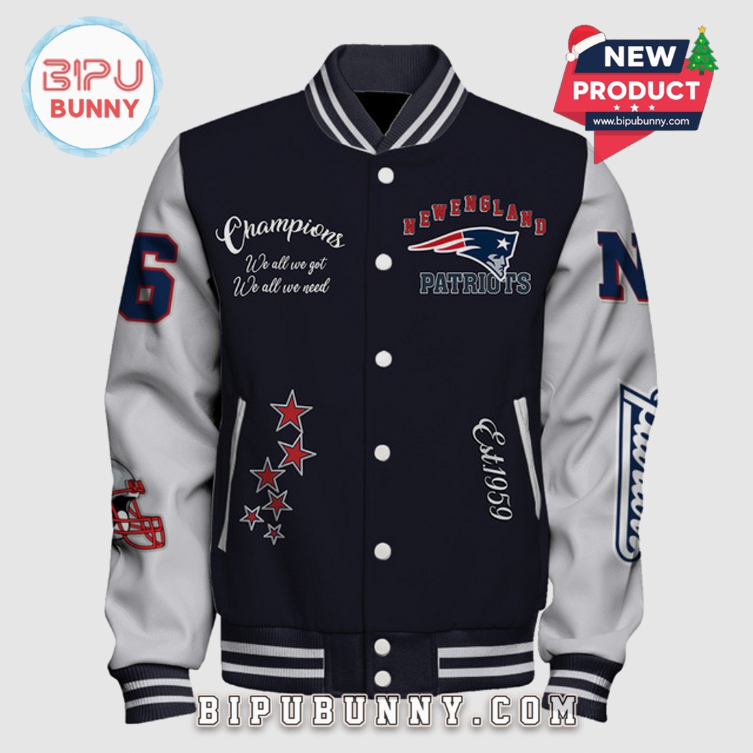 New England Patriots Champions Edition Varsity Jacket New England Patriots Champions Edition Varsity Jacket