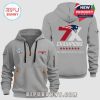 Gray Patriots hoodie with '7x Champions' text, stars, and Super Bowl Roman numerals.!