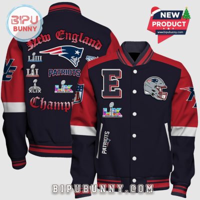New England Patriots Super Bowl Champions Fan 3D Varsity Jacket