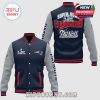 Patriots Super Bowl Champions jacket with team logos, colors, and the Super Bowl LVI emblem.!