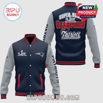 New England Patriots Super Bowl Champions LX Varsity Jacket