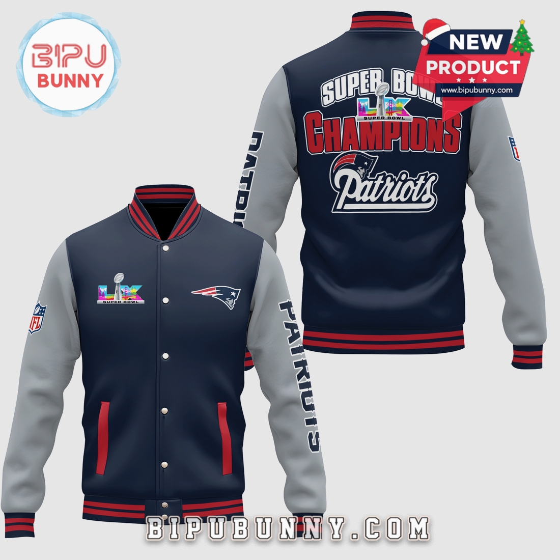 New England Patriots Super Bowl Champions LX Varsity Jacket New England Patriots Super Bowl Champions LX Varsity Jacket