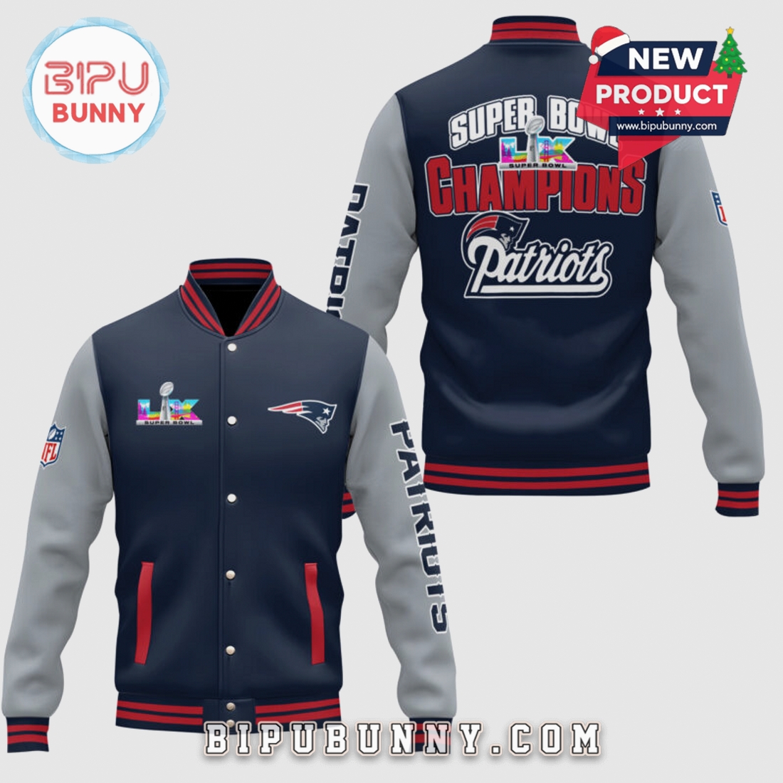 New England Patriots Super Bowl Champions LX Varsity Jacket New England Patriots Super Bowl Champions LX Varsity Jacket