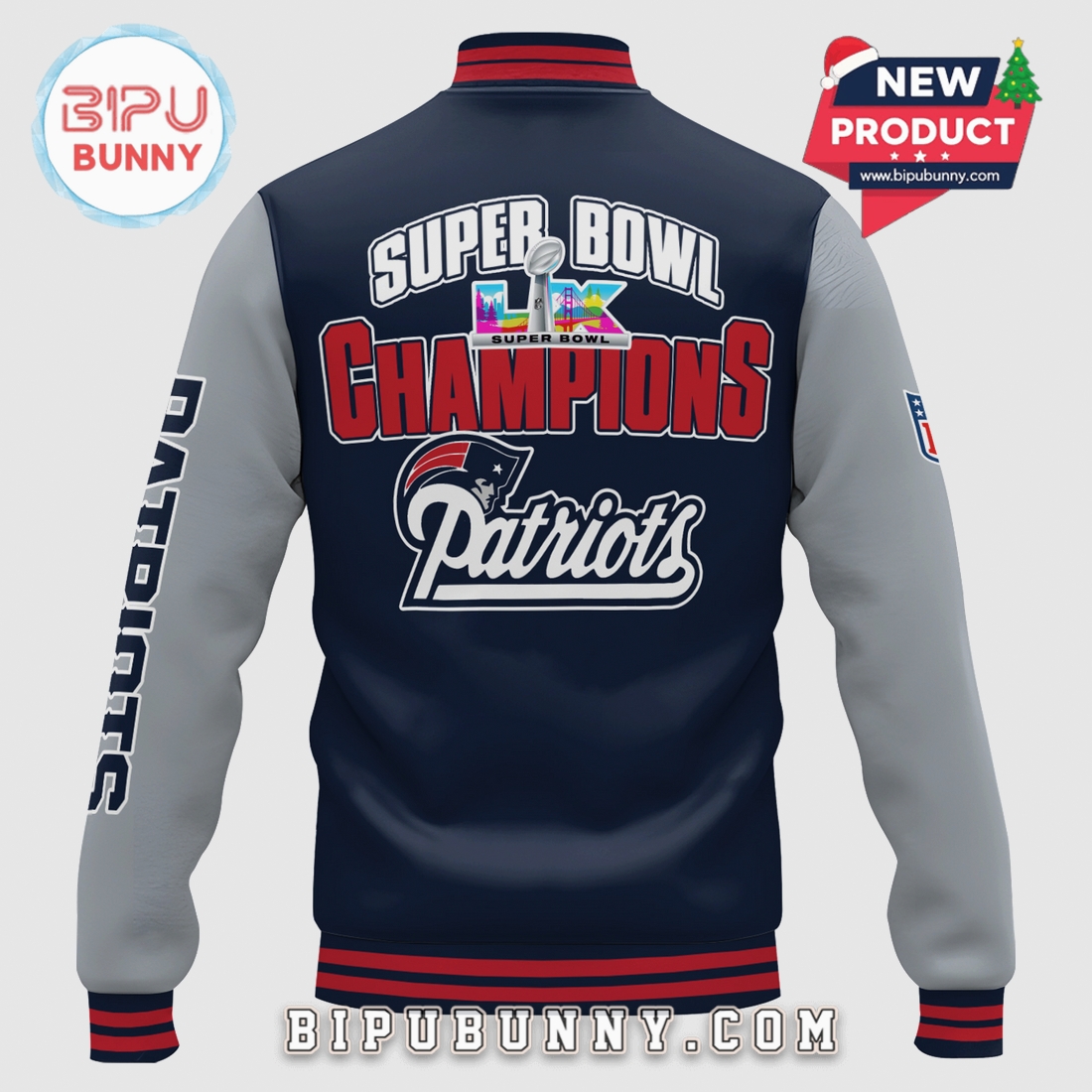 New England Patriots Super Bowl Champions LX Varsity Jacket New England Patriots Super Bowl Champions LX Varsity Jacket