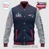 Jacket with Patriots logo, Super Bowl LIX emblem, and NFL badge on the sleeve.!