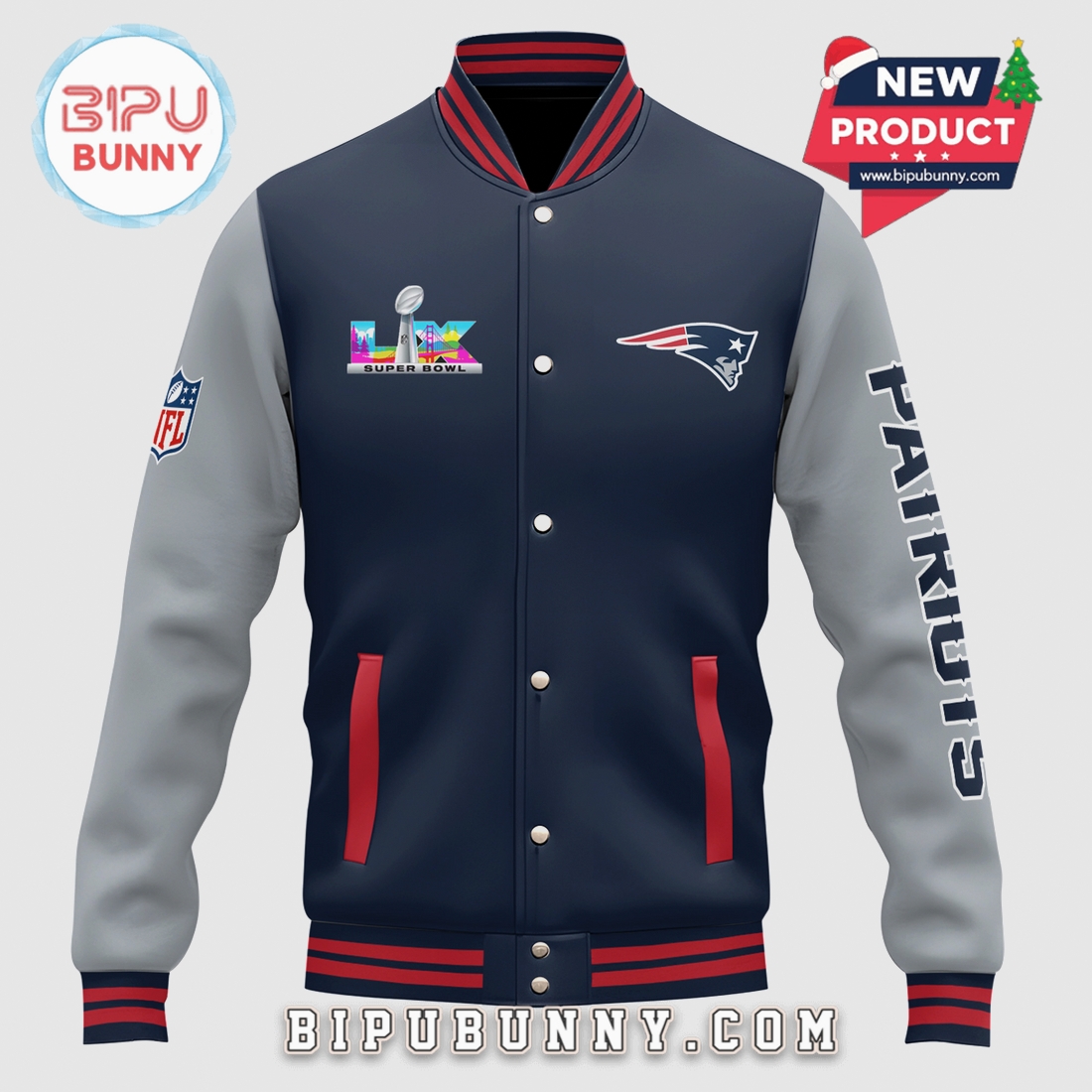New England Patriots Super Bowl Champions LX Varsity Jacket New England Patriots Super Bowl Champions LX Varsity Jacket